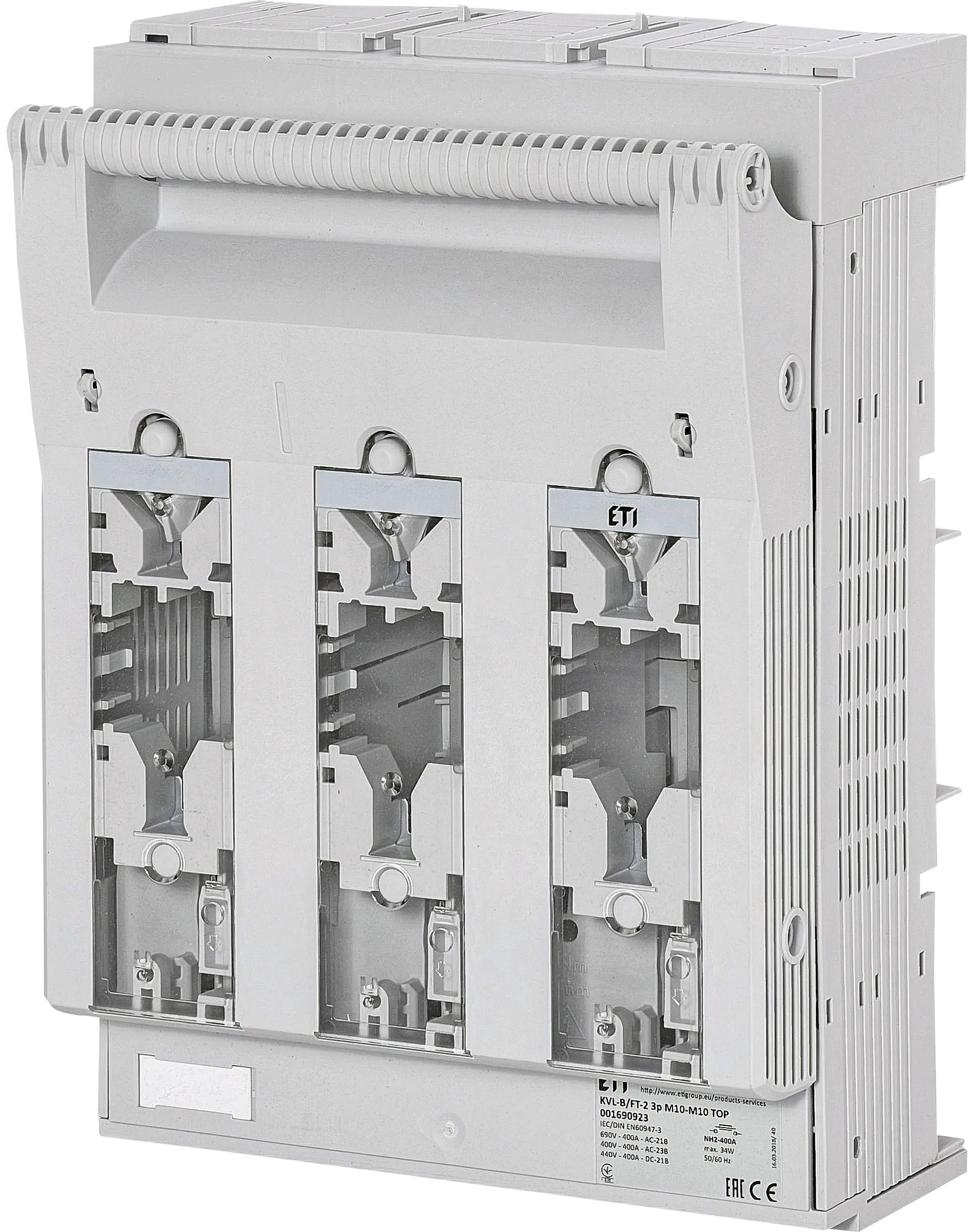 Varovalčno ločilno stikalo KVL-B/FT-2 3p M10-M10 TOP 001690923