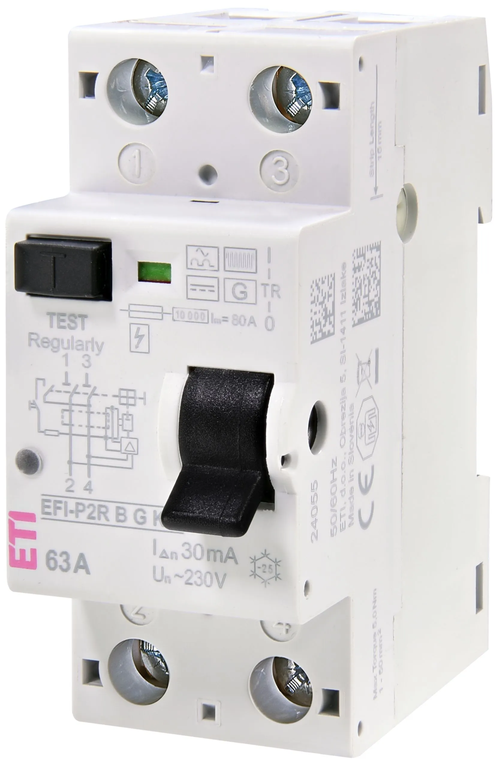 Zaš. stikalo na diferenčni tok EFI-P2R B G/KV 40/0.03 002061002