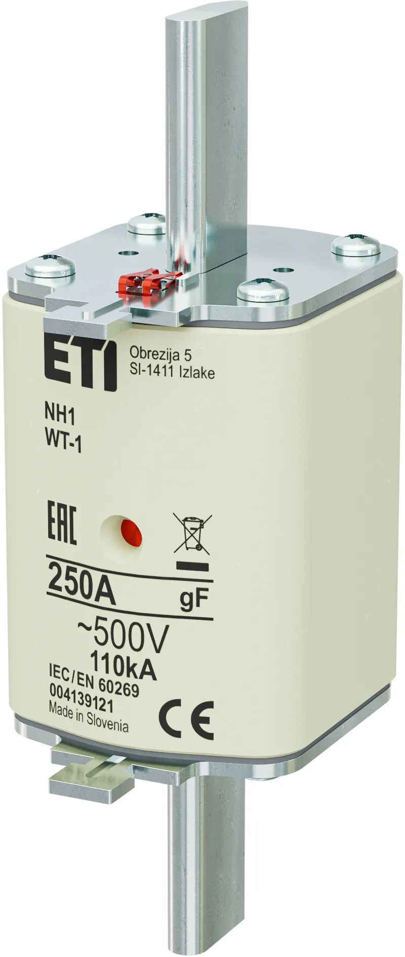 Talilni vložek NH1/WT-1 gF 250A/500V 004139121