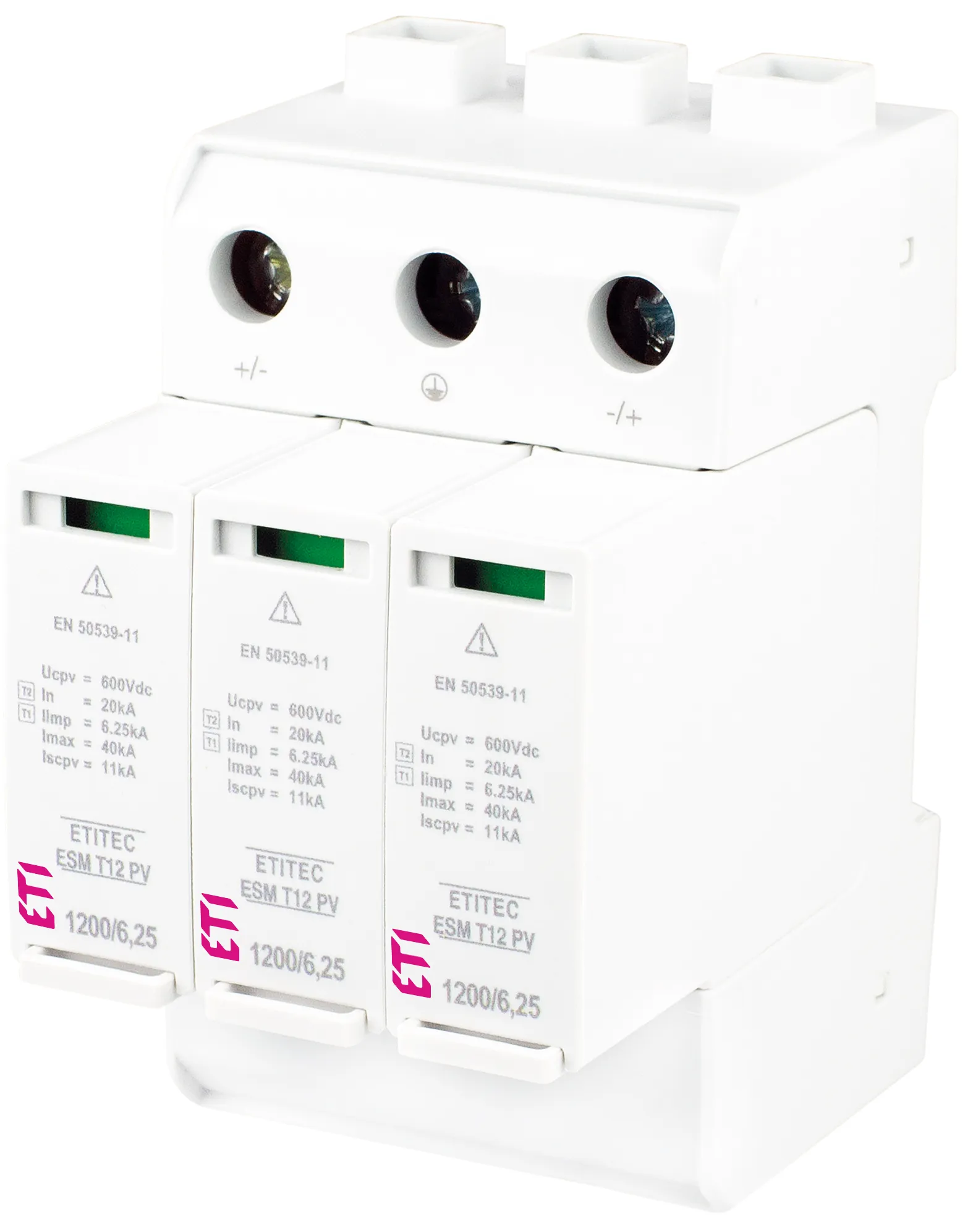 Prenapetostni odvodnik ETITEC ESM T12 PV 1200/6,25 Y 002440640