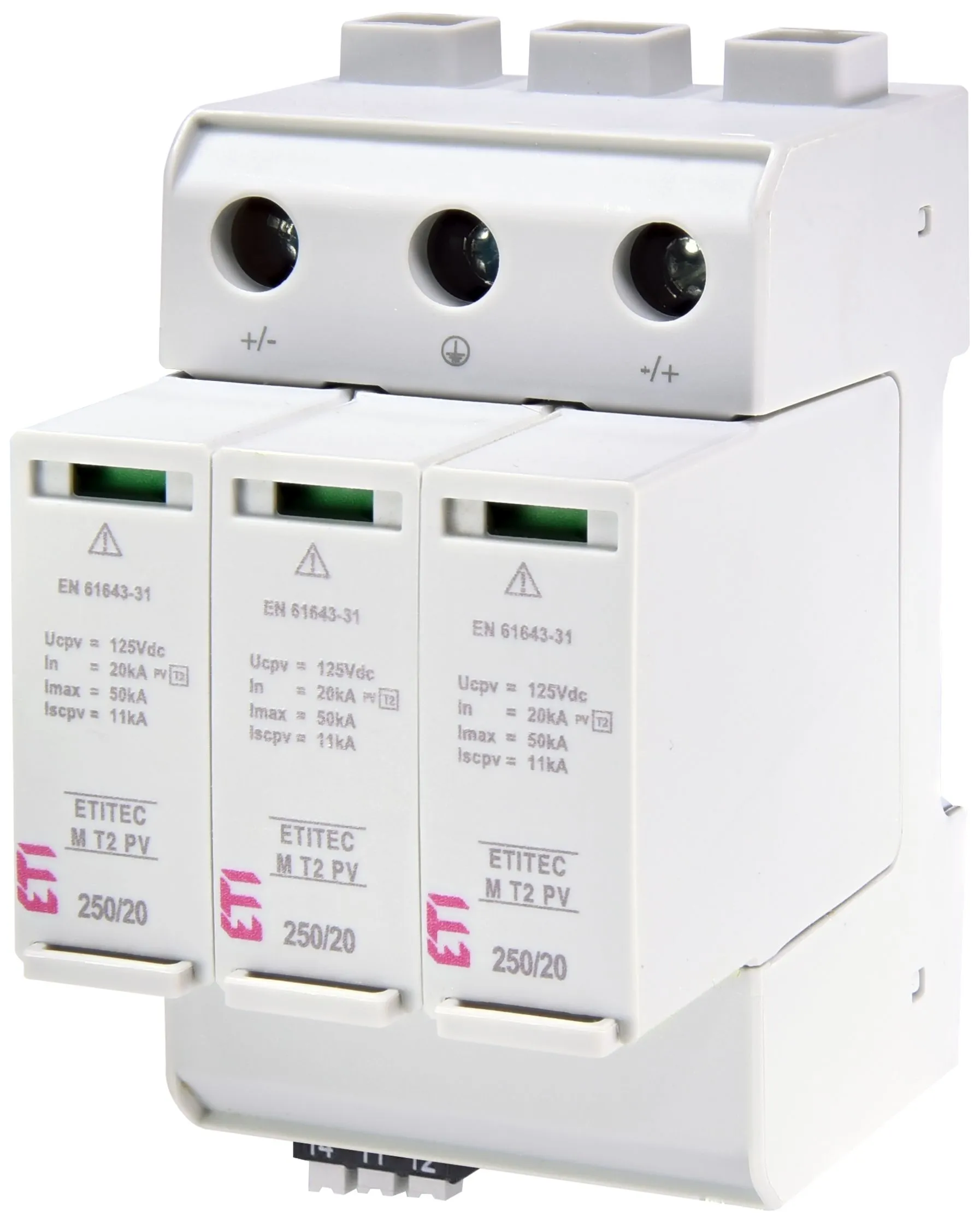 Prenapetostni odvodnik ETITEC M T2 PV 250/20 Y RC 002440733
