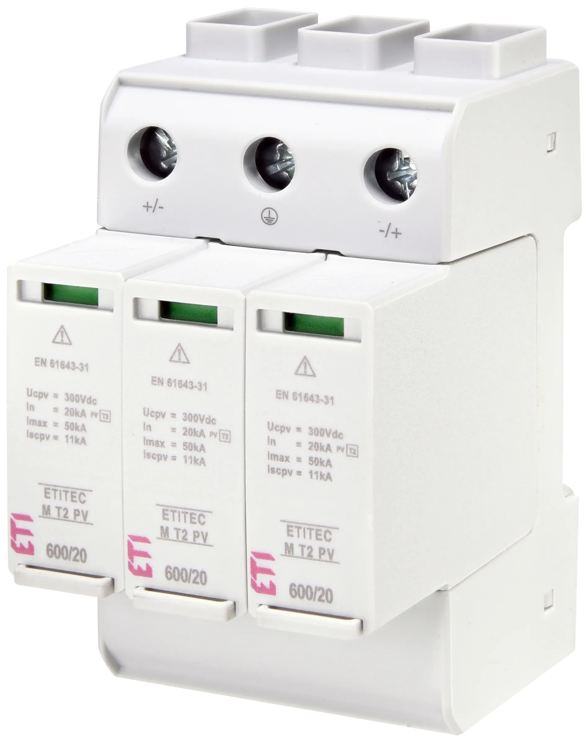 Prenapetostni odvodnik ETITEC M T2 PV 600/20 Y 002440735