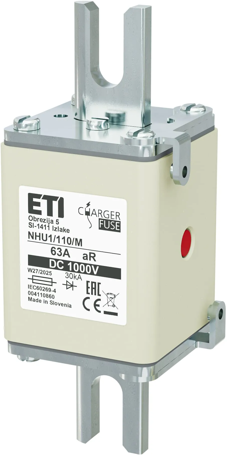 Talilni vložek NHU1/110/M aR 63A/1000V DC 004110860