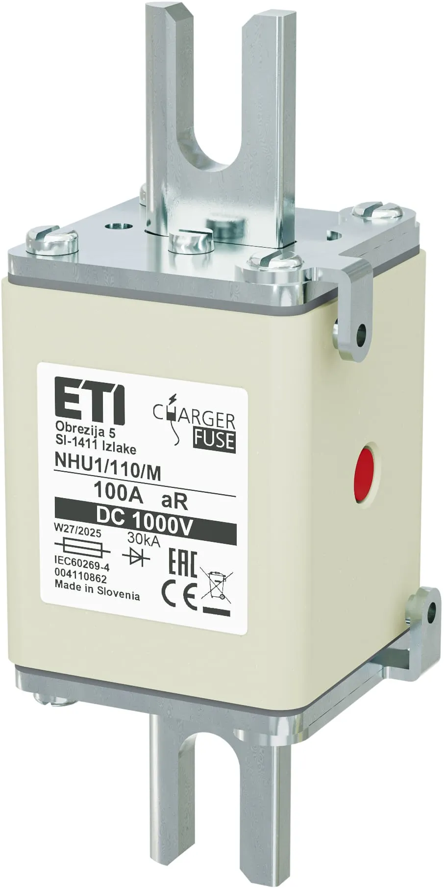 Talilni vložek NHU1/110/M aR 100A/1000V DC 004110862