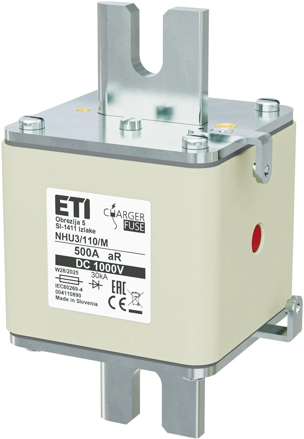 Talilni vložek NHU3/110/M aR 500A/1000V DC 004110890