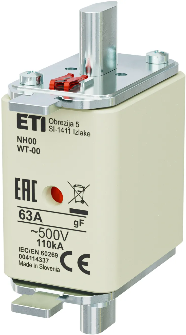 Talilni vložek NH00/WT-00 gF 63A/500V 004114337