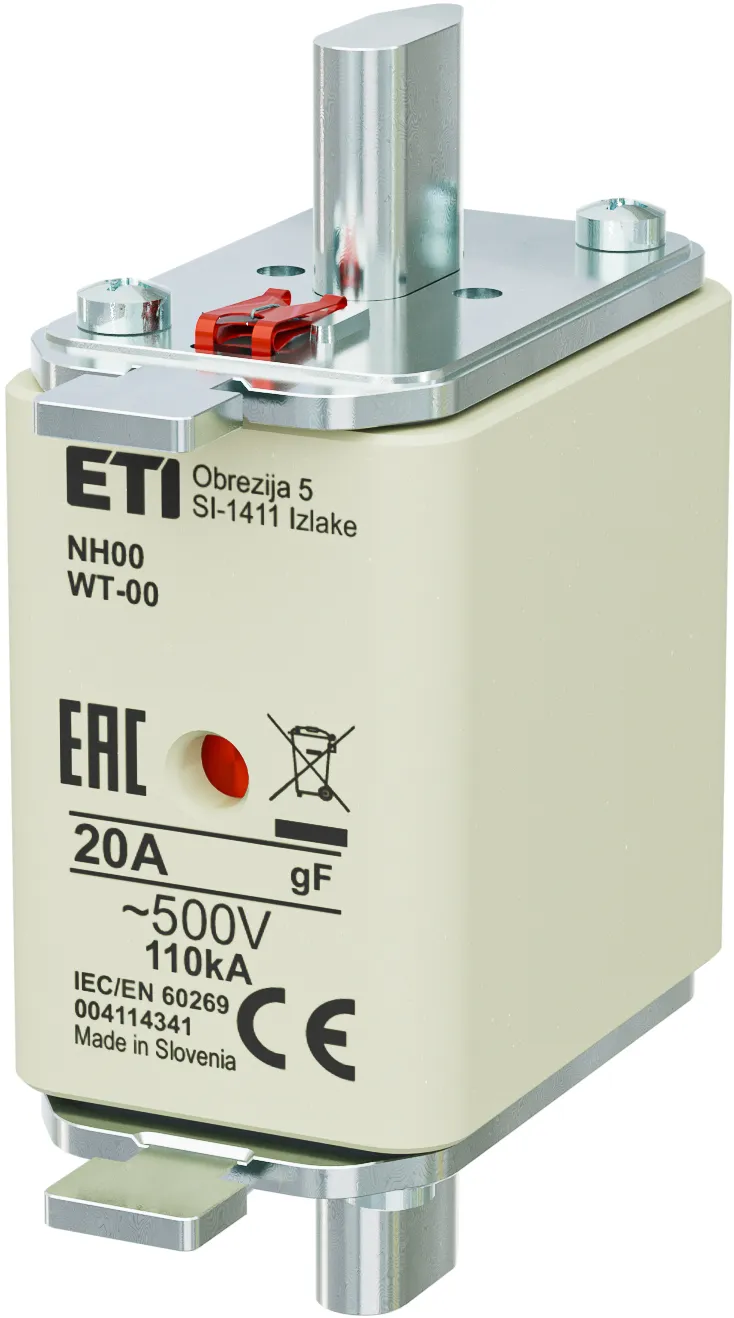 Talilni vložek NH00/WT-00 gF 20A/500V 004114341