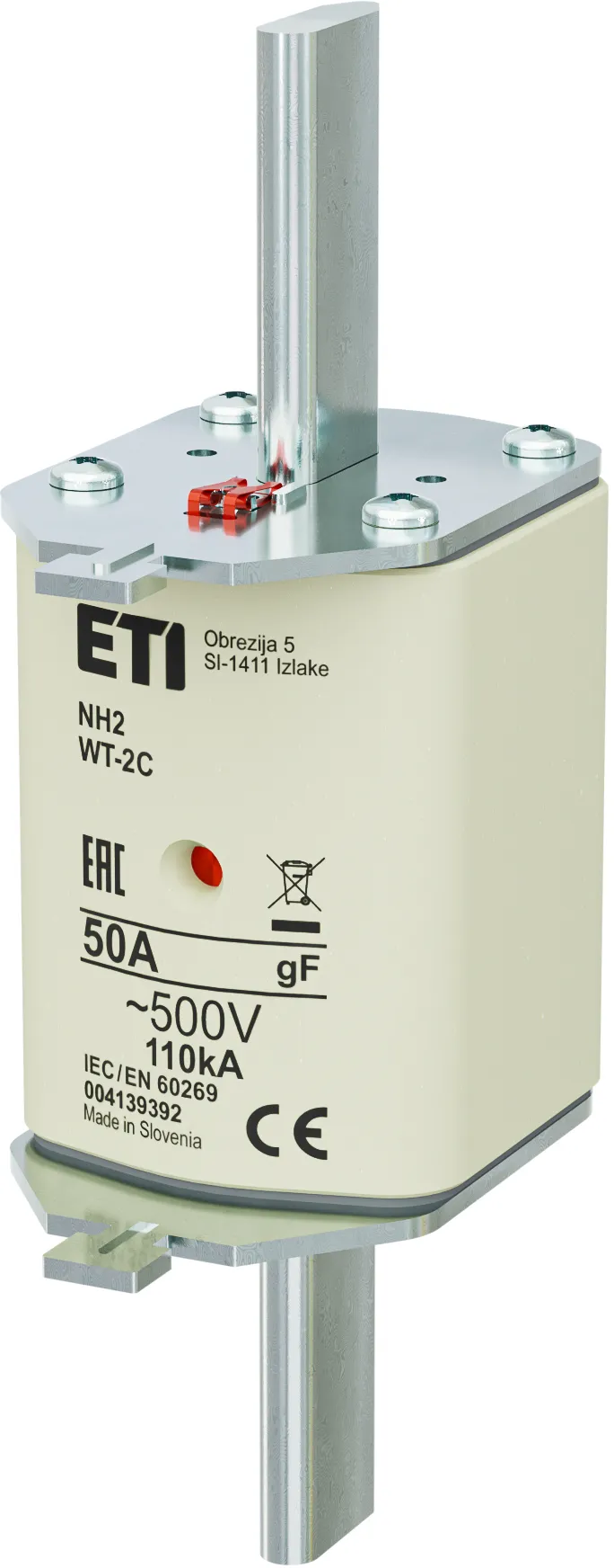 Talilni vložek NH2/WT-2C gF 50A/500V 004139392