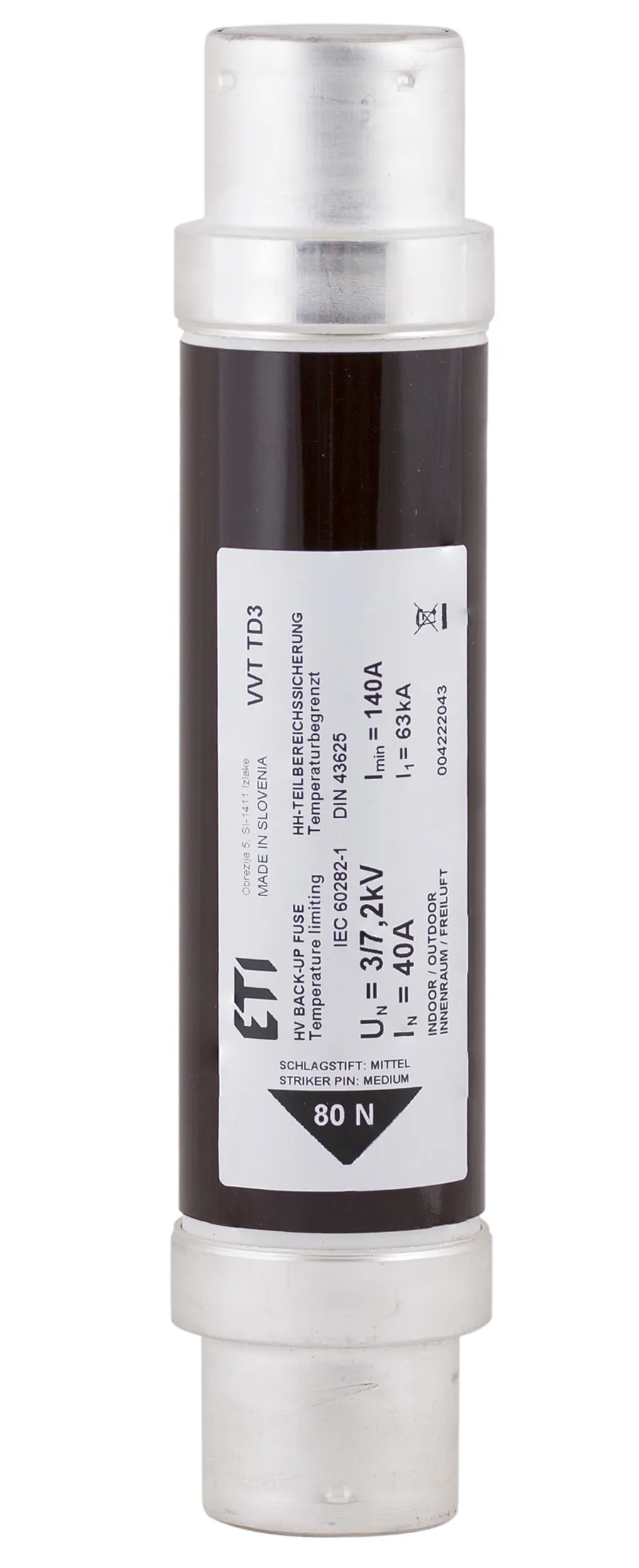 Talilni vložek VVC3 7,2kV/4A 004220004