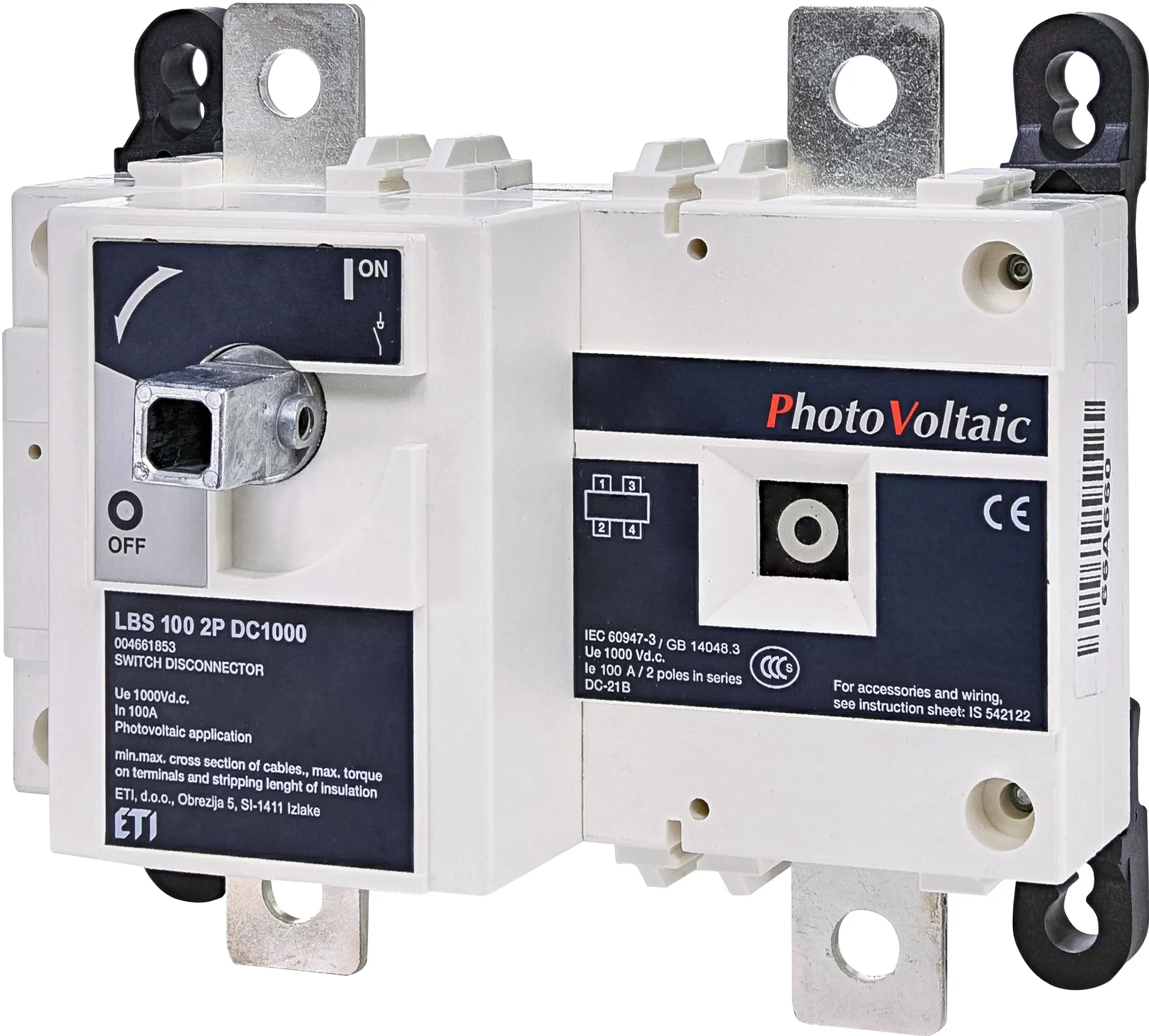 Ločilno stikalo PV LBS 100 2P DC1000 004661853