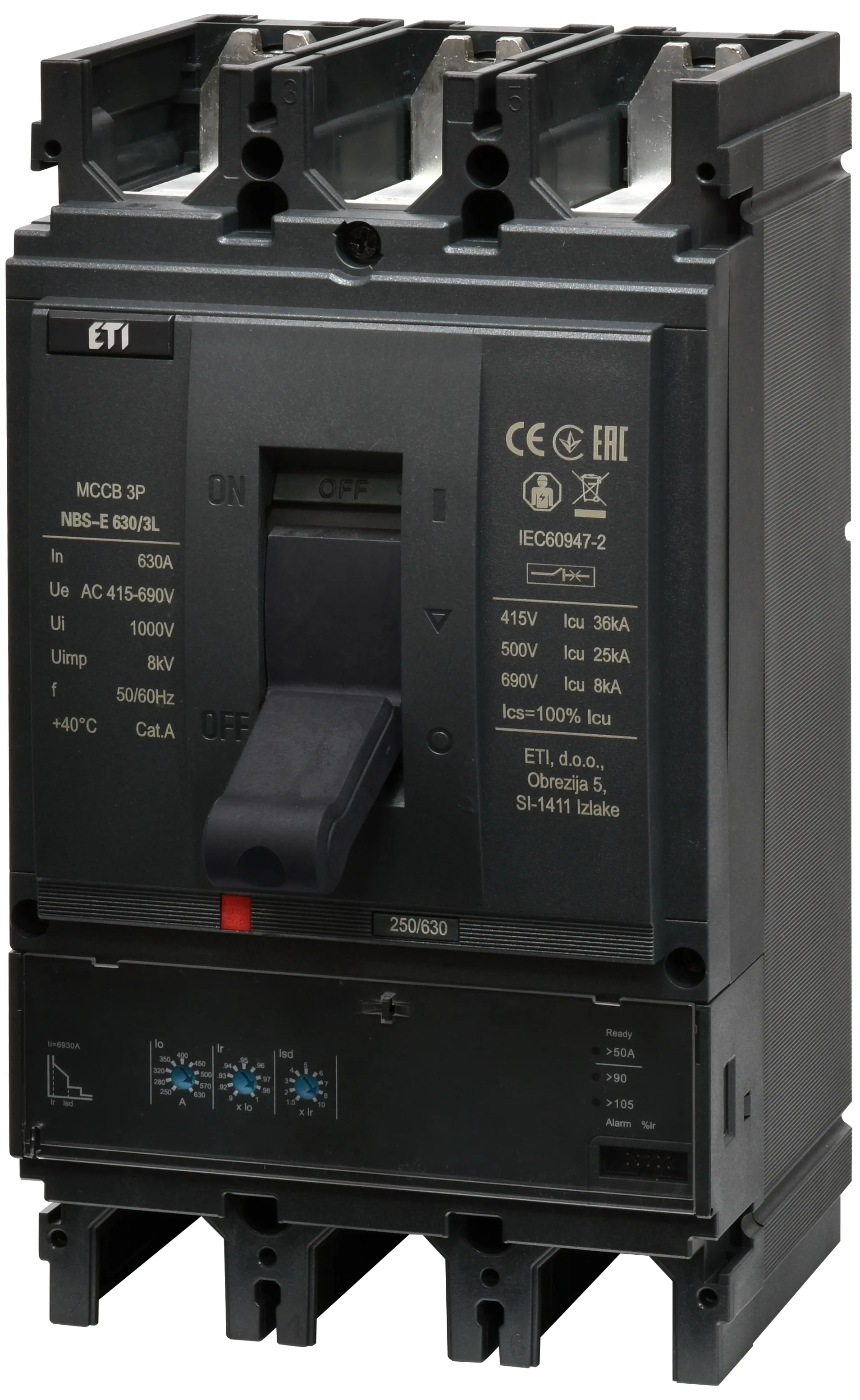 Kompaktni odklopnik NBS-E 630/3L 630A 3P 004673139