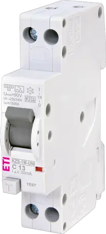 KZS-1M-UNI 1p+N A C13/0.03