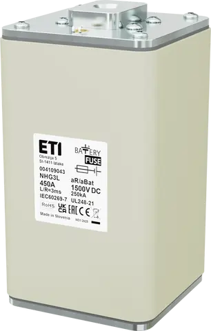 NHG3L aR/aBat 450A/1500V DC AL