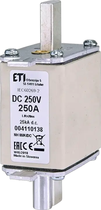 Slika NH00/K 250A/250V DC
