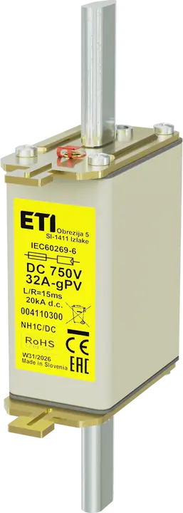 Slika *NH1C gPV 32A/750V DC