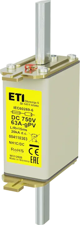 Slika *NH1C gPV 63A/750V DC