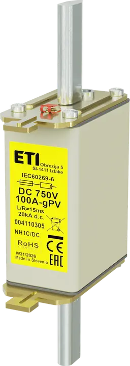 Slika *NH1C gPV 100A/750V DC