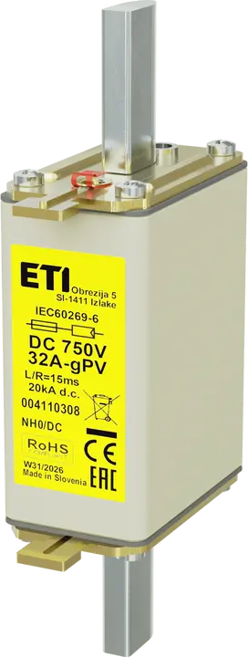Slika *NH0 gPV 32A/750V DC