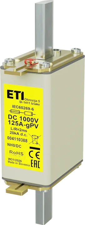 Slika NH0 gPV 125A/1000V DC