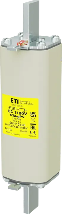 Slika NH1XL gPV 63A/1100V DC