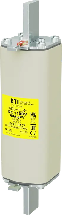 Slika NH1XL gPV 80A/1100V DC