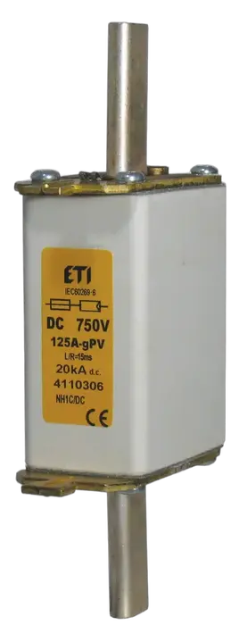 Slika NH1C gR 125A/750V DC