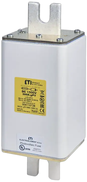 Slika NHU3L gPV 500A/1500V DC 70kA