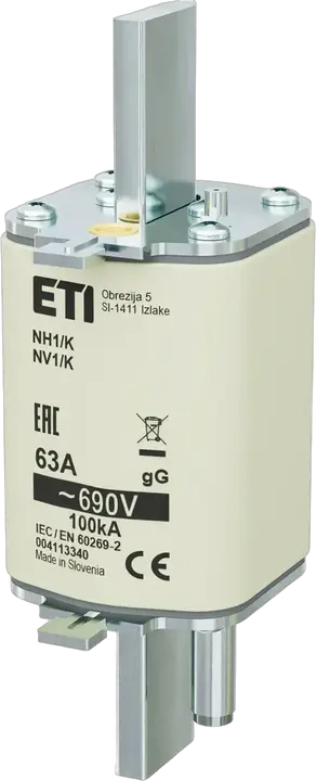 Slika NH1/K gG 63A/690V