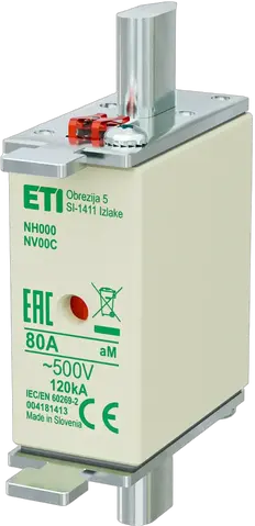 Slika NH000 aM 80A/500V