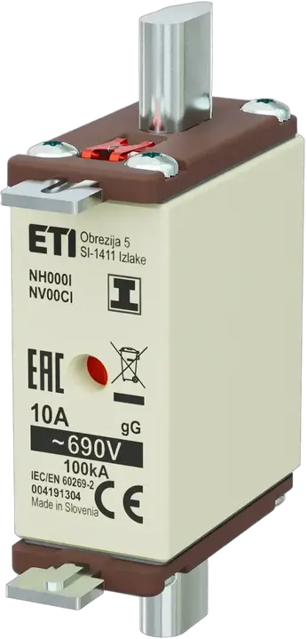 Slika NH000/I gG 10A/690V