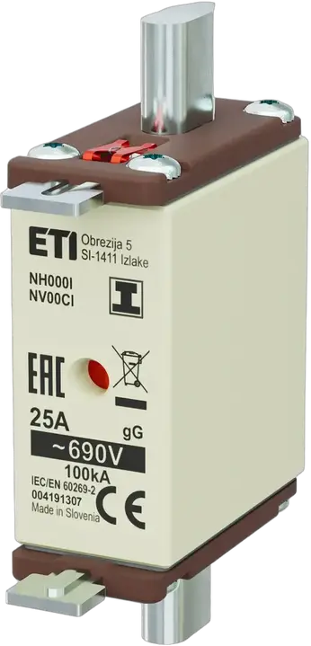 Slika NH000/I gG 25A/690V