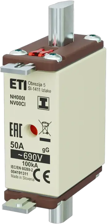 Slika NH000/I gG 50A/690V