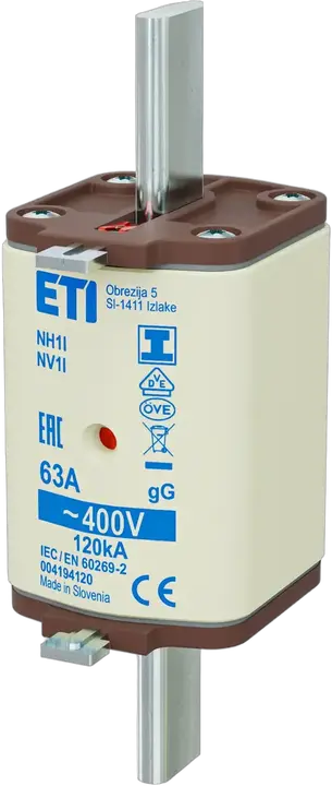 Slika NH1/I gG 63A/400V